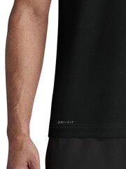 Nike Black Graphic Logo Short Sleeve Rash Vest - Image 4 of 5