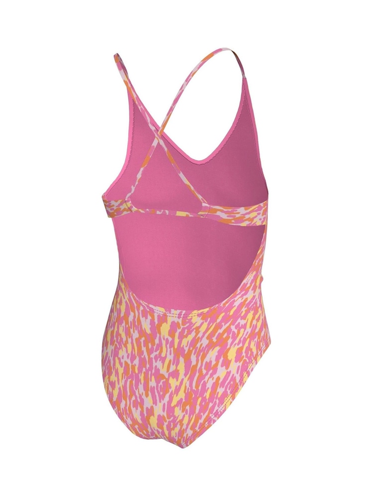 Nike Pink Animal Print Lace Up One Piece Swimsuit - Image 2 of 3