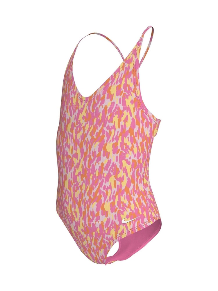 Nike Pink Animal Print Lace Up One Piece Swimsuit - Image 3 of 3