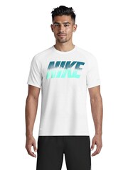 Nike White Graphic Logo Short Sleeve Rash Vest - Image 1 of 5