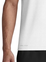 Nike White Graphic Logo Short Sleeve Rash Vest - Image 4 of 5