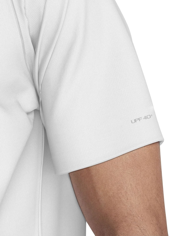 Nike White Graphic Logo Short Sleeve Rash Vest - Image 6 of 6