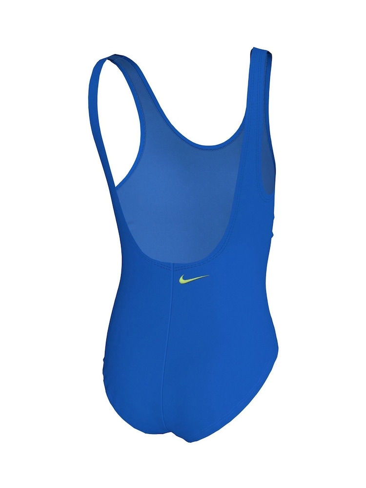 Nike Blue Doodle Floral U-Back One Piece Swimsuit - Image 2 of 3 Nike Blue Doodle Floral U-Back One Piece Swimsuit - Image 2 of 3