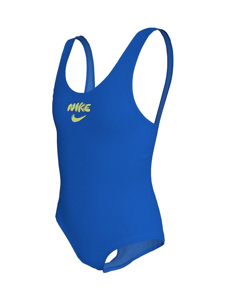 Nike Blue Doodle Floral U-Back One Piece Swimsuit - Image 3 of 3 Nike Blue Doodle Floral U-Back One Piece Swimsuit - Image 3 of 3