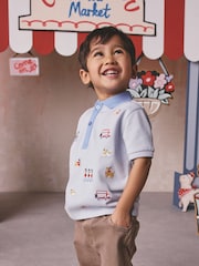 Blue London Embroideries Polo Shirt (3mths-7yrs) - Image 3 of 9