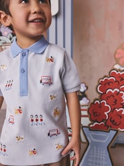 Blue London Embroideries Polo Shirt (3mths-7yrs) - Image 5 of 9