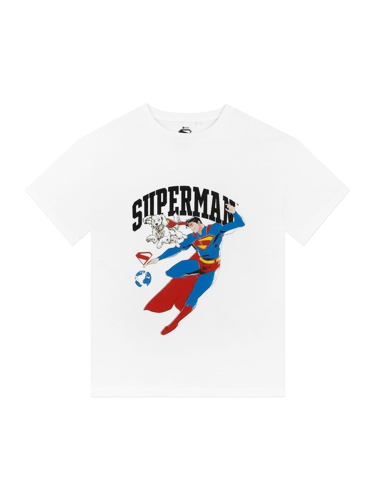 Character White DC Comics Superman And Krypto T-Shirt - Image 1 of 8 Character White DC Comics Superman And Krypto T-Shirt - Image 1 of 8