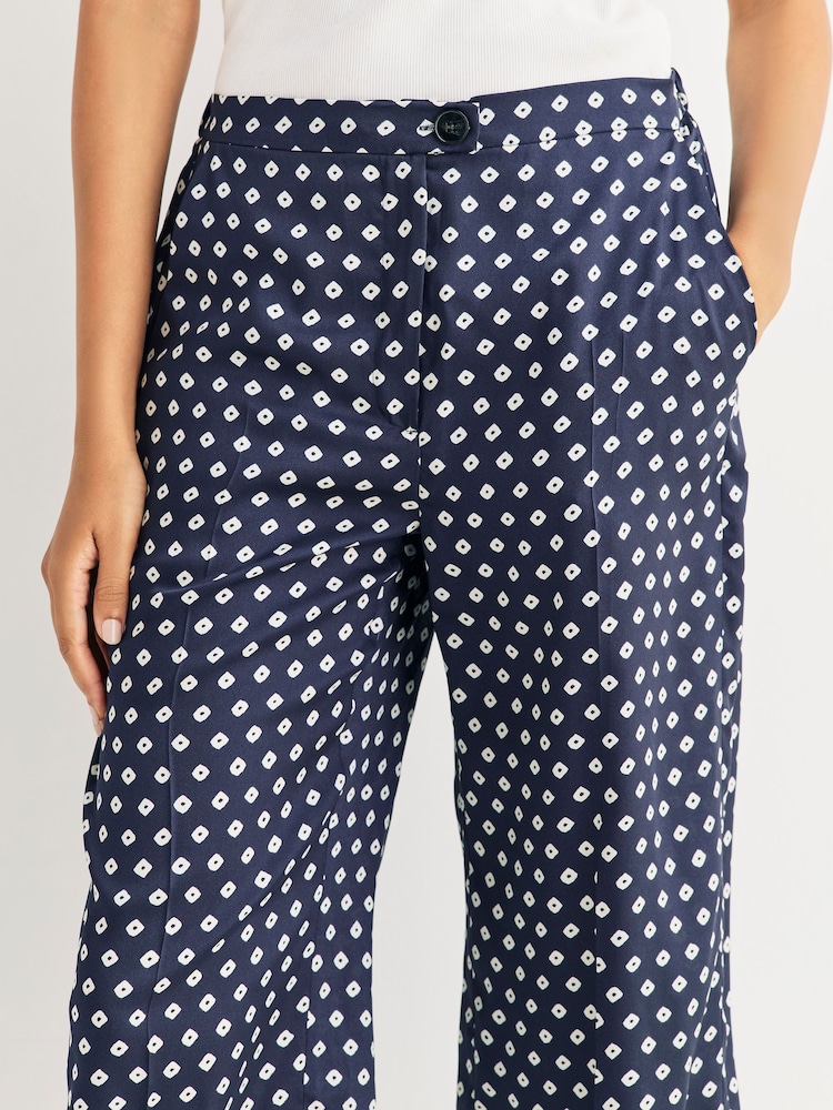 Emme by Marella Blue EMMBAOBAB Printed Trousers - Image 5 of 5