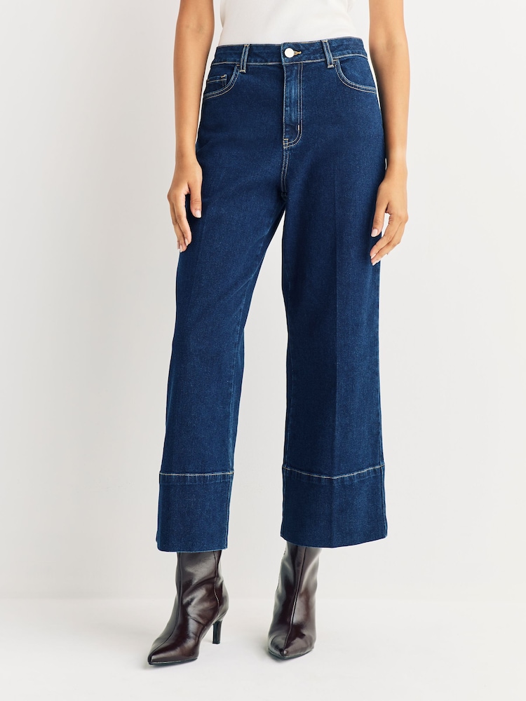 Emme by Marella Blue EMMCROPPED Denim Trousers - Image 1 of 6