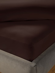 Silentnight Deep Plum Pure Cotton 40cm Extra Deep Fitted Sheet - Image 1 of 7