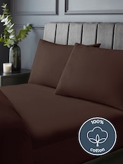 Silentnight Deep Plum Pure Cotton 40cm Extra Deep Fitted Sheet - Image 2 of 7
