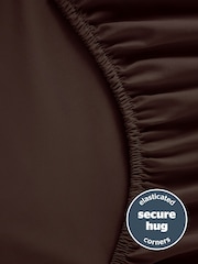 Silentnight Deep Plum Pure Cotton 40cm Extra Deep Fitted Sheet - Image 3 of 7