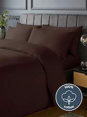 Silentnight Deep Plum Pure Cotton Duvet Set - Image 2 of 9
