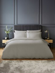 Silentnight Light Grey Pure Cotton Duvet Set - Image 1 of 9