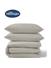 Silentnight Light Grey Pure Cotton Duvet Set - Image 5 of 9