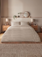 Silentnight Natural Textured Waffle Duvet Set - Image 1 of 7