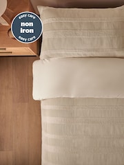 Silentnight Natural Textured Waffle Duvet Set - Image 4 of 7
