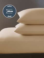 Silentnight Natural Pure Cotton 40cm Extra Deep Fitted Sheet - Image 3 of 7