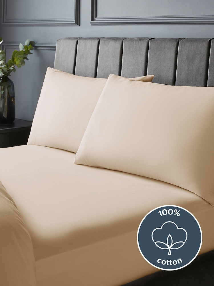 Silentnight Natural Pure Cotton 40cm Extra Deep Fitted Sheet - Image 7 of 7