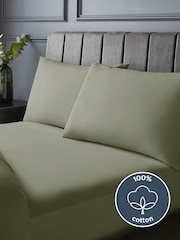 Silentnight Sage Pure Cotton 40cm Extra Deep Fitted Sheet - Image 2 of 7