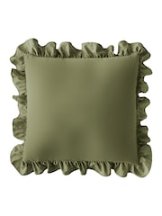 Silentnight Green Supersoft Ruffle Edge Cushion - Image 2 of 9