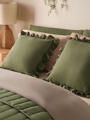 Silentnight Green Supersoft Ruffle Edge Cushion - Image 3 of 9