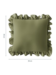 Silentnight Green Supersoft Ruffle Edge Cushion - Image 7 of 9