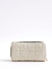 River Island Cream Boucle Flap Front Purse - Image 3 of 5