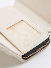 River Island Cream Boucle Flap Front Purse - Image 4 of 5