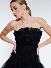River Island Black Bandeau Mini Tulle Dress - Image 3 of 4