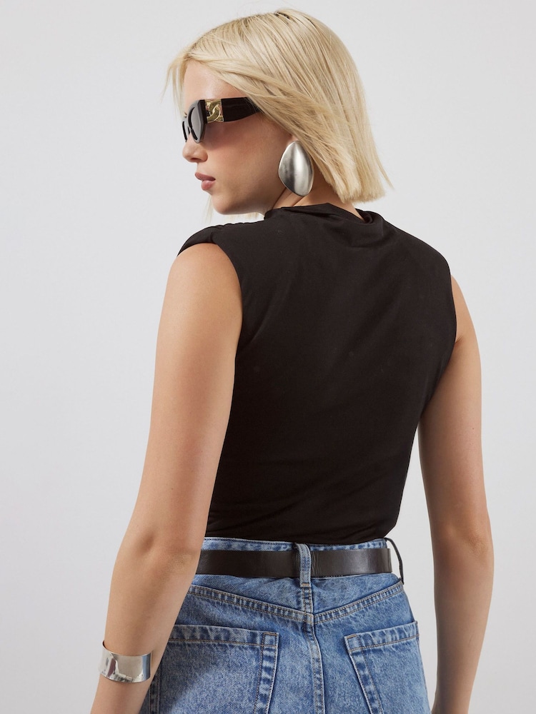 River Island Black Studded Bodysuit - Image 2 of 3