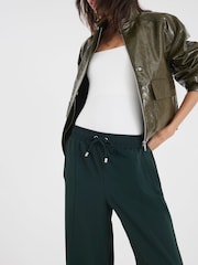 River Island Green Side Stripe Wide Leg Joggers - Image 4 of 4