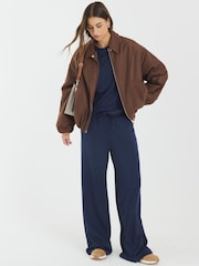 River Island Blue Premium Wide Leg Joggers - Image 4 of 4