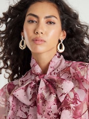River Island Pink Premium Floral Print Shirt - Image 3 of 4