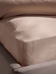 Silentnight Natural Cotton Rich T180 Washed Fitted Sheet - Image 1 of 6