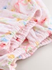 Roz floral - Salopetă muselină cu picioare lungi pentru bebeluși (0luni-3ani) - Imaginea 6 din 7