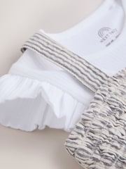 Black/White Stripe Baby Dungarees and Bodysuit Set 2 Piece (0mths-2yrs) - Image 6 of 7