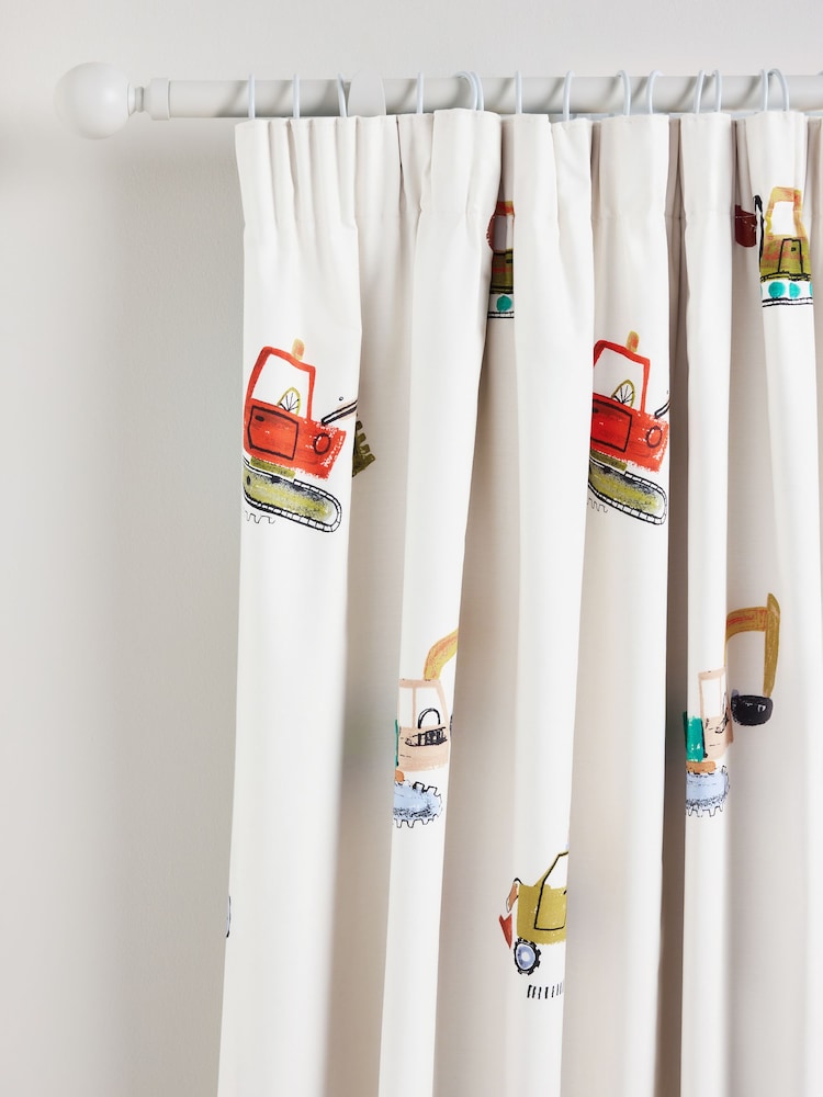 Neutral Diggers Pencil Pleat Blackout Curtains - Image 2 of 3