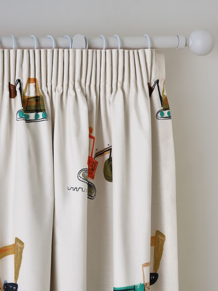 Neutral Diggers Pencil Pleat Blackout Curtains - Image 7 of 7