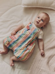 Multicolore motif personnage - Ensemble salopettes et Body bébé 2 pièce (0mois-2ans) - Image 1 sur 4