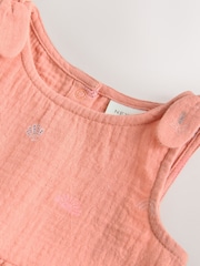 Orange Tropical Baby Long Leg Muslin Romper (0mths-3yrs) - Image 4 of 8