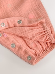 Orange Tropical Baby Long Leg Muslin Romper (0mths-3yrs) - Image 5 of 8