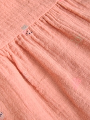 Orange Tropical Baby Long Leg Muslin Romper (0mths-3yrs) - Image 6 of 8