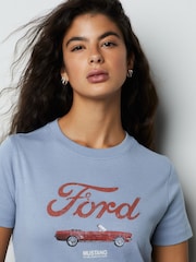 Blue Official Ford License Car Graphic Crew Neck T-Shirt - Image 1 of 7