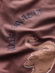 Brown Embroidered Graphic Short Sleeve T-Shirt - Image 8 of 8