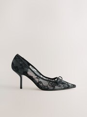 Black Forever Comfort® Lace Bow Court Heels - Image 1 of 5