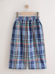 Blau kariert - Pullon Wide Leg Trousers (3-16yrs) - Bild 1 von 4