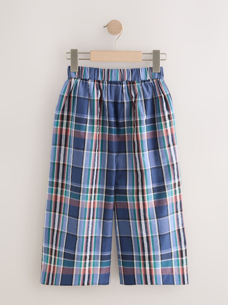 Blau kariert - Pullon Wide Leg Trousers (3-16yrs) - Bild 2 von 4
