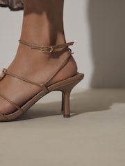 Tan Brown Forever Comfort® Strappy Embellished Heels - Image 5 of 11