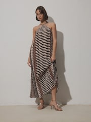 Tan Brown Forever Comfort® Strappy Embellished Heels - Image 7 of 11